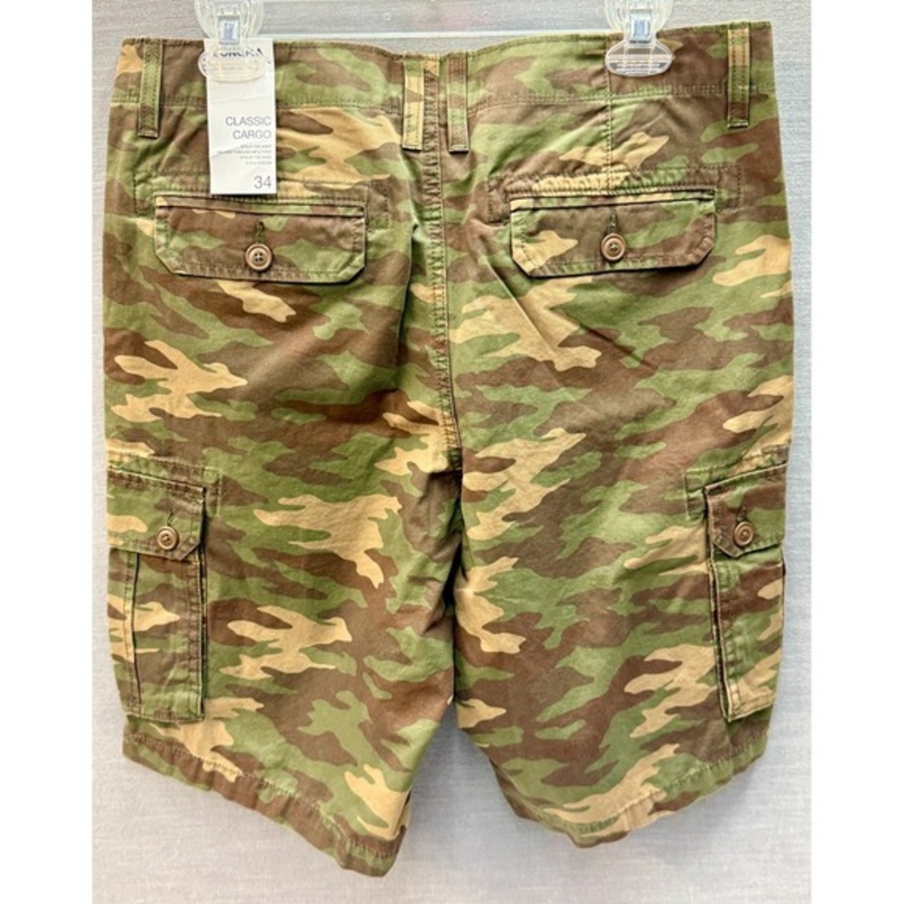 SONOMA Goods for Life Outdoor Camo Flexwear Men's Cargo‎ Shorts 34", 11.5 Inseam - Picture 3 of 8
